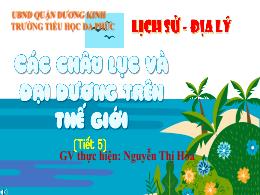Bài giảng Lịch sử và Địa lí 5 - Bài 22: Các c