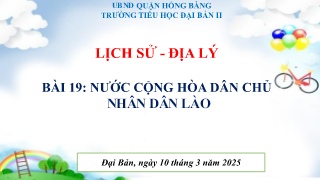 Bài giảng Lịch sử và Địa lý 5 (Phân môn: Địa 