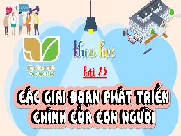 Bài giảng môn Khoa học 5 (Kết nối tri thức) -
