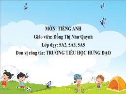 Bài giảng Tiếng Anh 5 (Global success) - Unit
