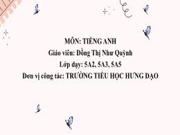 Bài giảng Tiếng Anh 5 - Review 4, Period 2 - 