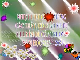 Bài giảng Tiếng Việt 5 (Đọc) - Bài: Những con