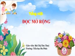 Bài giảng Tiếng Việt 5 (Đọc mở rộng) Kết nối
