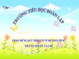 Bài giảng Tiếng Việt 5 (Luyện từ và câu) - Bà