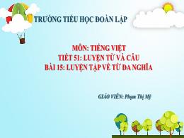 Bài giảng Tiếng Việt 5 (Luyện từ và câu) Kết 