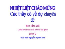 Bài giảng Tiếng Việt 5 (Luyện từ và câu) Kết 
