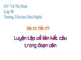Bài giảng Tiếng Việt 5 (Luyện từ và câu) Kết 