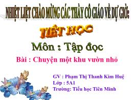 Bài giảng Tiếng Việt 5 (Tập đọc) - Bài: Chuyệ