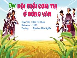 Bài giảng Tiếng Việt 5 (Tập đọc) Kết nối tri 