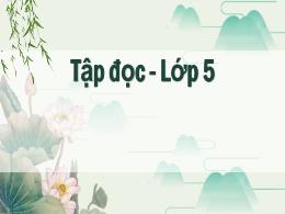 Bài giảng Tiếng Việt 5 (Tập đọc) - Tuần 20, B