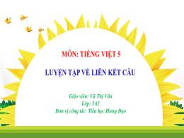 Bài giảng Tiếng Việt Lớp 5 (Luyện từ và câu) 