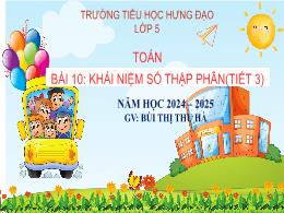 Bài giảng Toán 5 (Kết nối tri thức) - Bài 10: