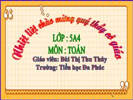 Bài giảng Toán 5 (Kết nối tri thức) - Bài 28: