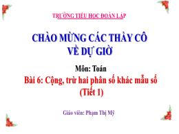 Bài giảng Toán 5 (Kết nối tri thức) - Bài 6: 