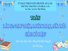 Bài giảng Toán 5 (Kết nối tri thức) - Bài 63: