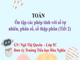 Bài giảng Toán 5 (Kết nối tri thức) - Bài: Ôn