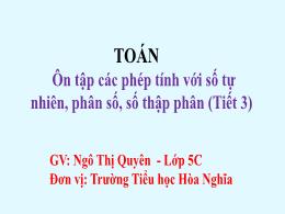 Bài giảng Toán 5 (Kết nối tri thức) - Bài: Ôn