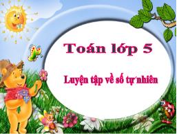 Bài giảng Toán 5 - Tuần 28, Bài: Luyện tập về