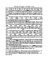 Bài tập vận dụng tỉ số phần trăm - Trường Tiể