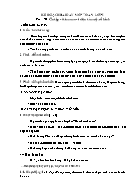 Kế hoạch bài dạy Toán 5 - Tiết 159: Ôn tập về