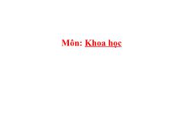 Bài giảng Khoa học 5 - Bài: Lắp mạch điện đơn