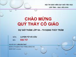 Bài giảng Luyện từ và câu 5 - Bài: Đại từ - N