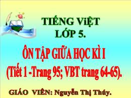 Bài giảng Tiếng Việt 5 - Bài: Ôn tập giữa học