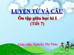 Bài giảng Tiếng Việt 5 (Luyện từ và câu) Sách