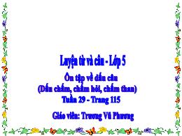 Bài giảng Tiếng Việt 5 (Luyện từ và câu) - Tu