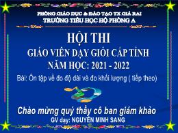 Bài giảng Toán 5 - Bài: Ôn tập về đo độ dài v