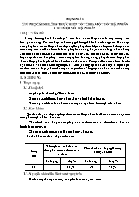 Biện pháp Giúp học sinh lớp 5 thực hiện tốt c