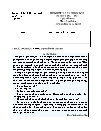 Đề kiểm tra cuối học kì I Tiếng Việt 5 - Năm 