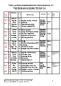 Giáo án các môn Lớp 5 - Tuần 11 - Năm học 201