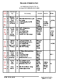 Giáo án các môn Lớp 5 - Tuần 15 - Năm học 201