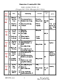 Giáo án các môn Lớp 5 - Tuần 19 - Năm học 201