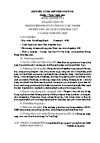 Một số biện pháp về công tác chủ nhiệm nhằm n