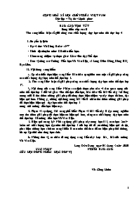 Một số giải nâng cao chất lượng dạy học môn t