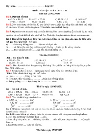 Bài tập ôn tập Toán + Tiếng Việt 5 - Tuần 23 