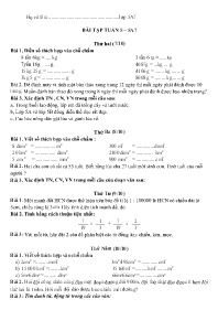 Bài tập về nhà Toán 5 - Tuần 5