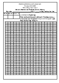 Đề kiểm tra giữa học kì I Tiếng Việt 5 (Viết)