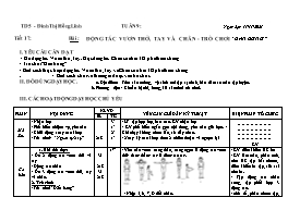 Giáo án Giáo dục thể chất 5 - Tuần 9 - Năm họ