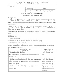 Giáo án Mĩ thuật 5 - Tuần 1+2, Chủ đề 1: Chân