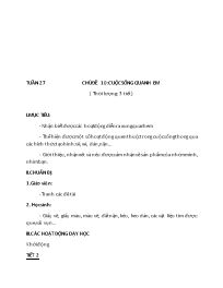 Giáo án Mĩ thuật 5 - Tuần 27-30