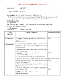 Giáo án môn Tiếng Anh 3+5 - Tuần 6 - Năm học