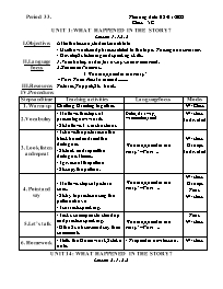 Giáo án Tiếng Anh 5 - Period 33+34, Unit 14: