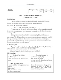 Giáo án Tiếng Anh 5 - Week 1 - Năm học 2022-2