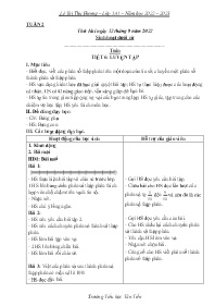 Giáo án Toán + Tiếng Việt 5 - Tuần 2 - Năm họ