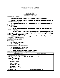 Kế hoạch bài dạy các môn Khối 5 - Tuần 6