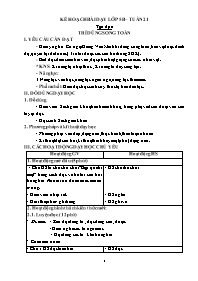 Kế hoạch bài dạy các môn Lớp 5 - Tuần 21