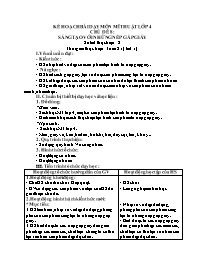 Kế hoạch bài dạy Mĩ thuật 4+5 - Tuần 21